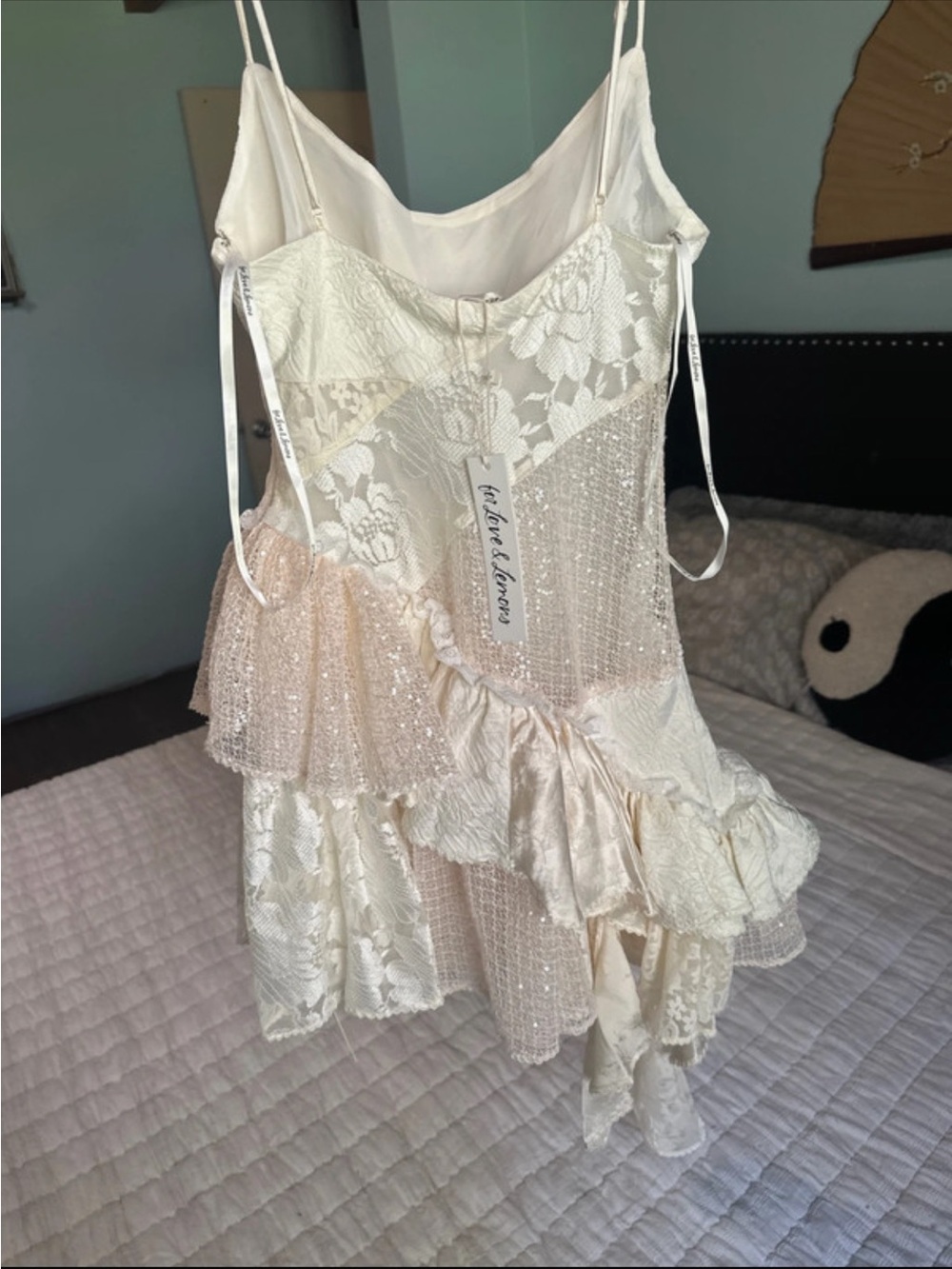 For Love And Lemons Paulina Patchwork Mini Dress - Picture 2 of 7